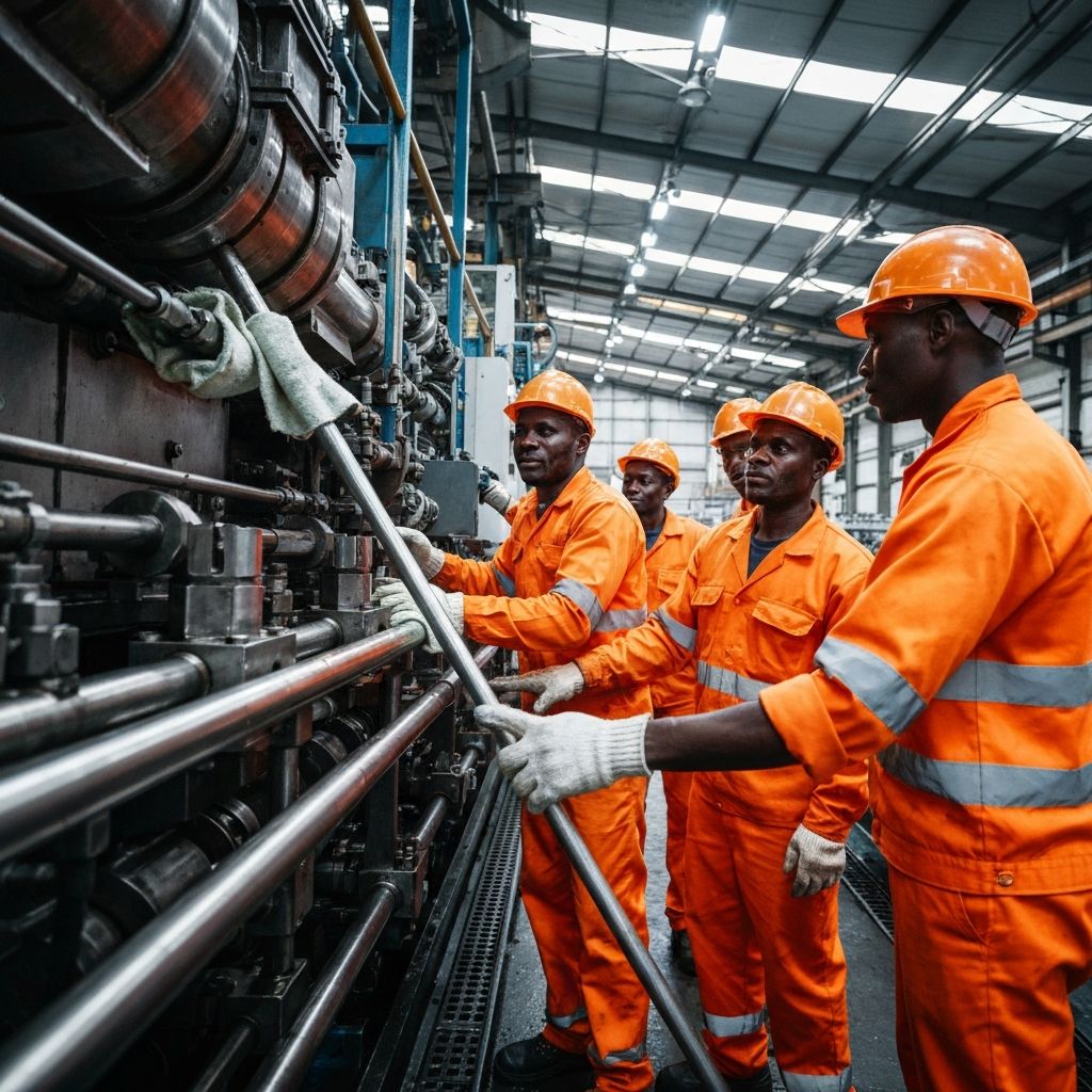 Equipe NIS en intervention sur site industriel